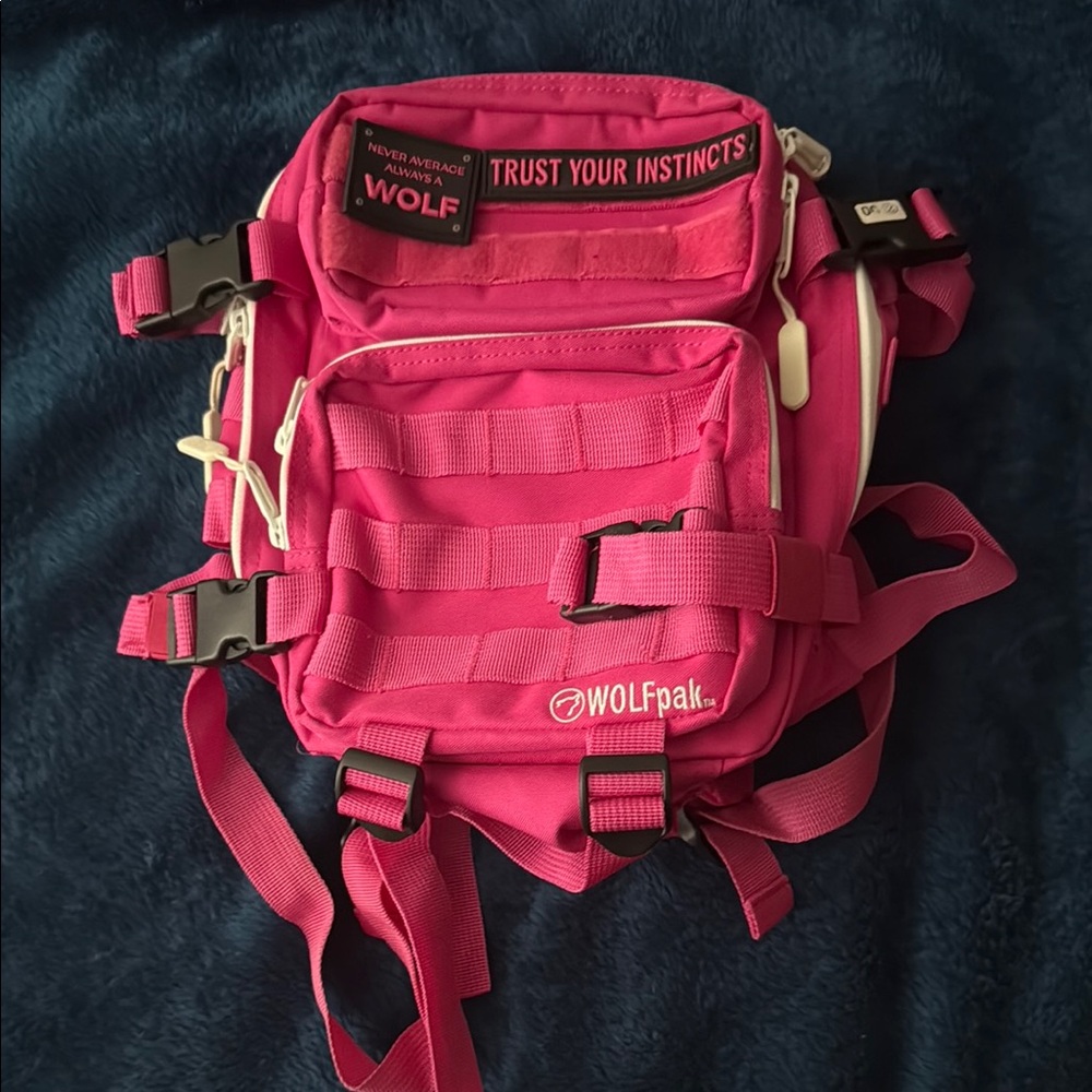 WOLF Pink Tactical Backpack with Durable Design